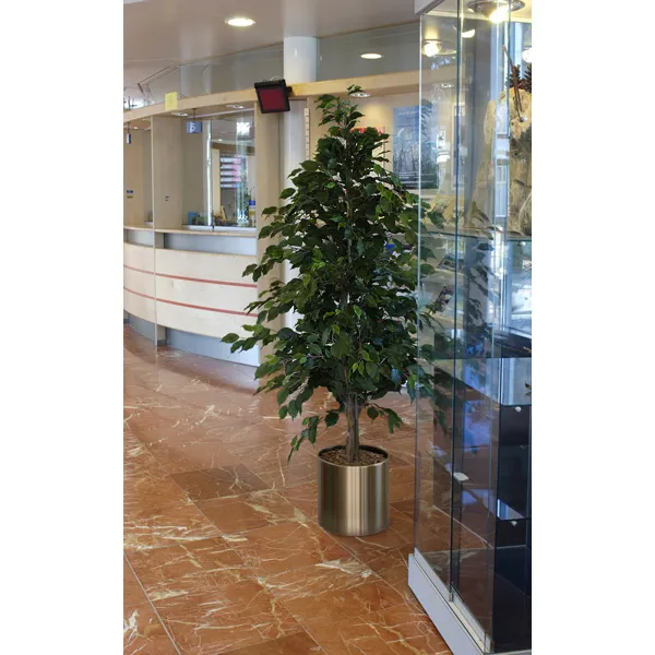 Kunstpflanze Ficus Exotica Grn 180 cm ohne Blumentopf Grn
