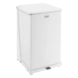 Produktbild für Treteimer Rubbermaid Defender Industriemülleimer weiß 95 L