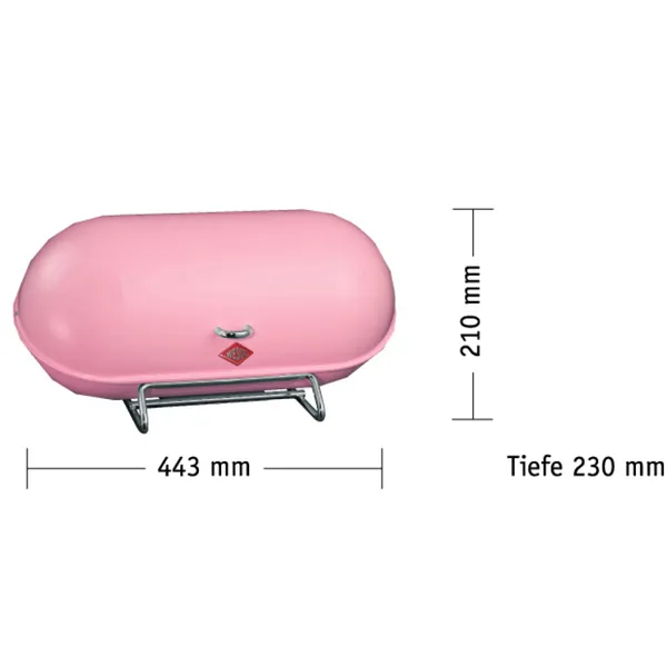 WESCO Single Elly broodtrommel in de kleur matzwart, gepoedercoat plaatstaal, ventilatiegaten en stabiele handgreep