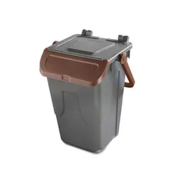 Produktbild für Mülleimer Orgavente Duck Abfallbehälter grau-braun 35 L