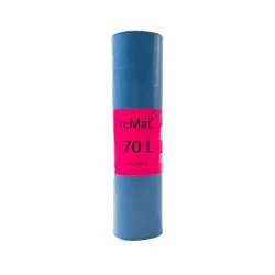 Produktbild für Müllbeutel Natura Biomat reMat Recyclingsäcke 70 L blau