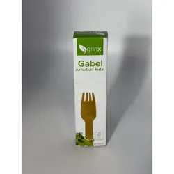 Produktbild für Einweggabeln grinx Holzgabel 16,5 cm lang, 20 Stück
