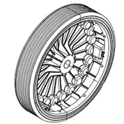 Produktbild für Kränzle Ersatzteile 43817 Rad 250 mm für Kränzle Profi