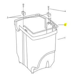 Produktbild für Kränzle Ersatzteile 456007 Griff für Schmutzcontainer