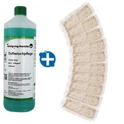 Produktbild für Mop-Set 9 - Wischset m. 10 Eco 40 Wischmöppen 40 cm