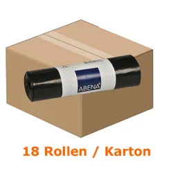 Produktbild für Müllsäcke Abena Saekko Boy 120 L schwarz 18 Rollen