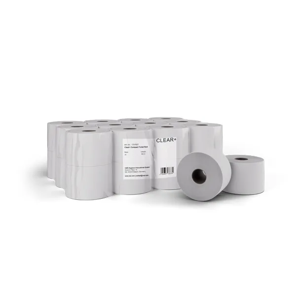 Toilettenpapier CWS Clear+ Kompakt 2-lagig weiß 24 Rollen 24 Rollen/Paket, 2-lagig, 100 m, EU Ecolabel zertifiziert 1701527