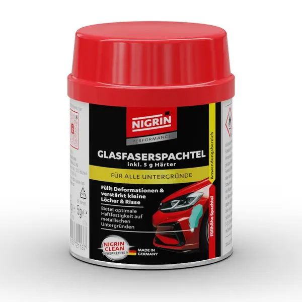 Spachtel Nigrin Performance Glasfaser Spachtel 250 g Überbrückt Risse, kleine Löcher und strukturelle Schäden