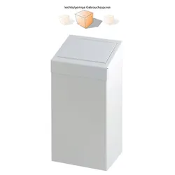 Produktbild für Sanitärbehälter mit Pushdeckel 55 L Stahl weiß B-WARE