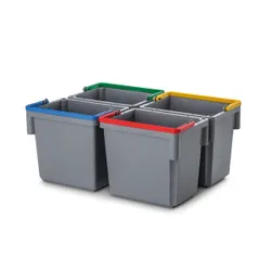 Produktbild für Putzeimer Numatic schwenkbar grau mit Henkel gelb 4 L