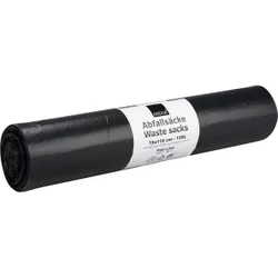 Produktbild für Müllsäcke Abena LDPE 120 L schwarz 25 Stück/Rolle