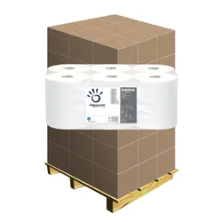 Produktbild für Handtuchrollen Papernet Matic naturweiß 20cm x 190m Palette