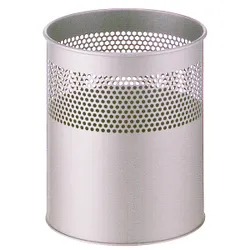 Produktbild für Papierkorb halb perforiert 15 L aluminium