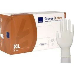 Produktbild für Einmalhandschuhe aus Latex Abena Classic weiß-natur XL