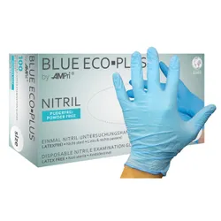 Produktbild für Einmalhandschuhe aus Nitril Ampri Blue Eco Plus blau XS