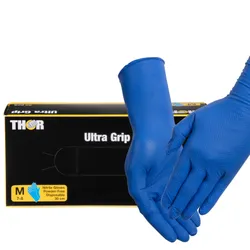 Produktbild für Nitrilhandschuhe Thor Ultra Grip long blau M