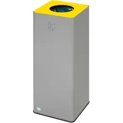 Produktbild für Mülltrennsystem VAR WSG Quadro 79 70 L silber gelb