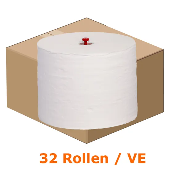 Toilettenpapier JM Metzger Cosmos 3-lagig weiß Länge 90 m pro Rolle, 900 Blatt, 32 Rollen/VE THR3503K