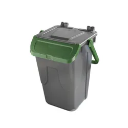 Produktbild für Mülleimer Orgavente Duck Abfallbehälter grau-grün 35 L
