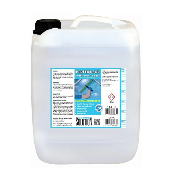 Glasreiniger Solution Glöckner Perfekt-SOL 10 L Fensterreiniger-Konzentrat mit Lotus-Effekt 0838
