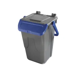 Produktbild für Mülleimer Orgavente Duck Abfallbehälter grau-blau 35 L