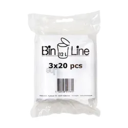 Produktbild für Müllbeutel Abena transparent 10 my 12 L 3 Rollen a 20 Stück