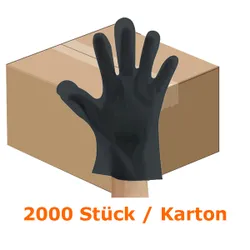 Produktbild für Einmalhandschuhe Hygostar Allfood Thermosoft TPE schwarz S