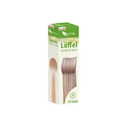 Produktbild für Einweglöffel grinx Holzlöffel 16,5 cm lang, 20 Stück