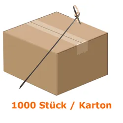 Produktbild für Spieße NatureStar Bambus Loop schwarz 90 mm 10000 Stück
