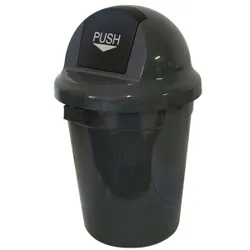 Produktbild für Push-Deckeleimer GABIPUSH aus Kunststoff dunkelgrau 110 L