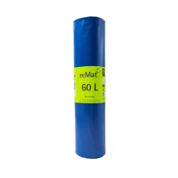 Produktbild für Müllbeutel Natura Biomat reMat Recyclingsäcke 60 L blau