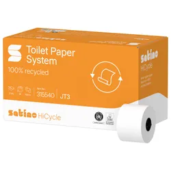 Produktbild für Toilettenpapier Wepa Satino HiCycle Großrolle hochweiß 2-lag