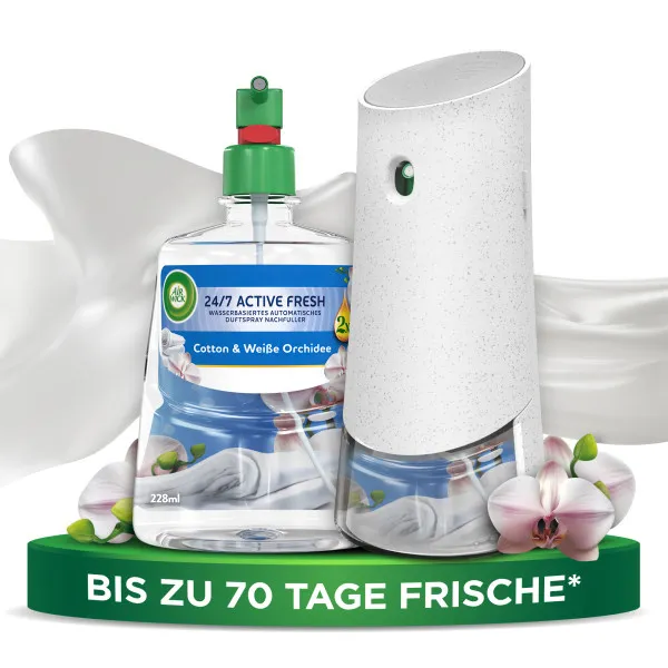 Air Wick Active Fresh Starter Set Cotton weiße Orchidee