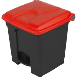 Produktbild für Treteimer Orgavente aus Kunststoff grau-rot 30 L