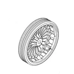 Produktbild für Kränzle Ersatzteile 438171 Rad 250 mm für Kränzle Profi