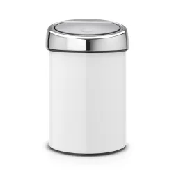 Produktbild für Wandmülleimer Brabantia Touch Bin Weiß 3 L