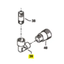 Produktbild für Kränzle Ersatzteile 44138 Winkel 3/8 IG x 3/8