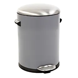 Produktbild für Treteimer EKO Tritt-Mülleimer Belle Deluxe grau 5 L