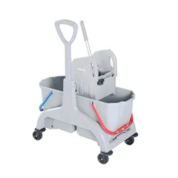 Produktbild für Reinigungswagen Bayersan Profi PE Kunststoff 2x25 L