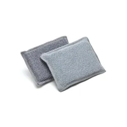 Produktbild für Putzschwamm Mikrofaser-Scheuerschwamm DUO grau 14 x 9 cm