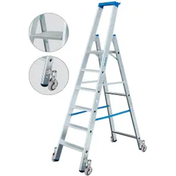 Produktbild für Trittleiter Krause Stabilo fahrbar - 12 Stufen