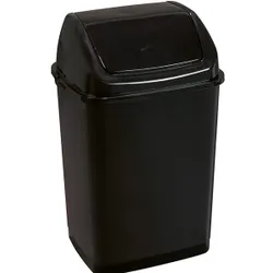 Produktbild für Mülleimer RIF BASIC Abfalleimer quadratisch schwarz 35 L