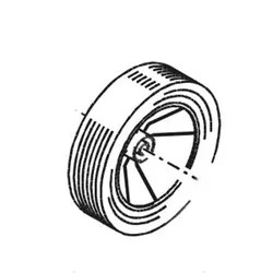 Produktbild für Kränzle Ersatzteile 434121 Rad weiß für K115-K205T