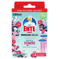 Produktbild für WC-Duftspüler WC Ente Frische Siegel 2x First Kiss Flowers