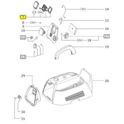Produktbild für Kränzle Ersatzteile 453206 Steckdose, kpl. (EU, Korea)