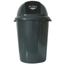 Produktbild für Push-Deckeleimer GABIPUSH aus Kunststoff dunkelgrau 80 L