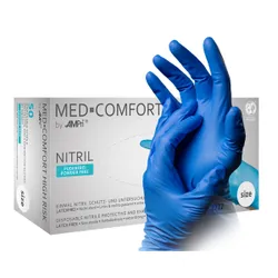 Produktbild für Einmalhandschuhe aus Nitril Ampri High Risk blau XL