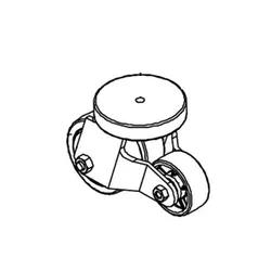 Produktbild für Ersatzteil Diversey Taski 4122600 Lenkrolle Swingo 1250