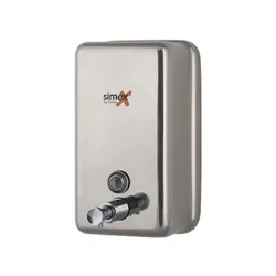 Produktbild für Seifenspender Simex Inox Edelstahl poliert vertikal 1,2 L