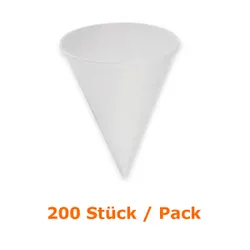 Produktbild für Trinkbecher Hygostar Spitzbecher 0,12 L weiß 200 Stück